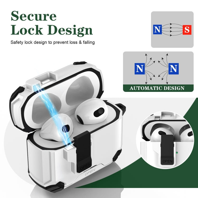 Estuche para Auriculares Magsafe Airpods 4 Soporte Magnético (Negro y Azul)