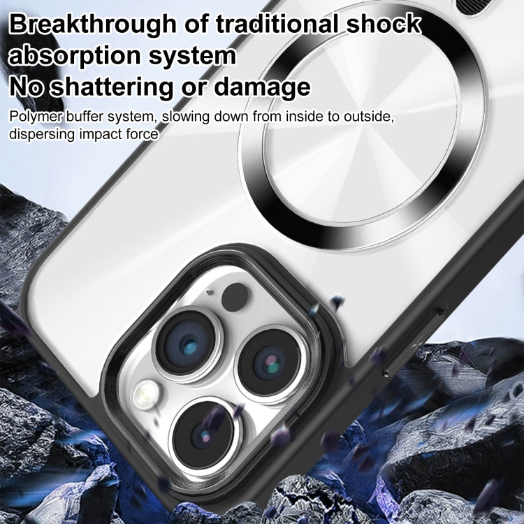 Funda para Teléfono Magsafe iPhone 12 Pro Max Textura Cd Brillante (Negra)