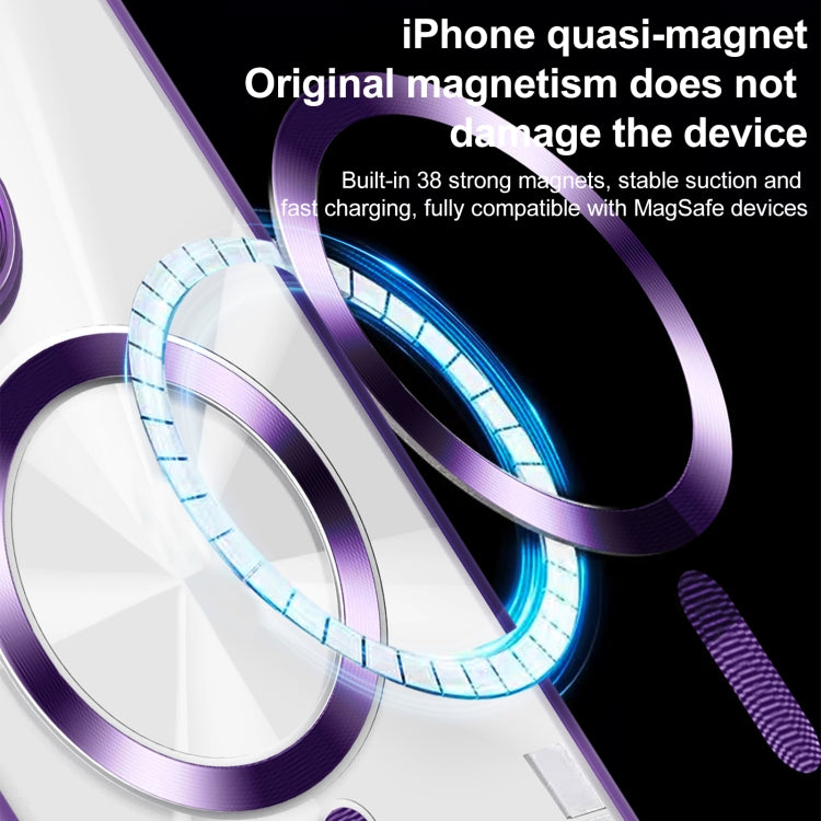 Funda para Teléfono Magsafe iPhone 14 Textura Cd Glaring (Gris)