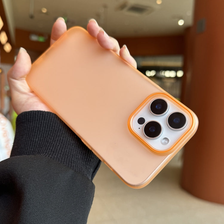 Funda para Teléfono PC Translúcida Tacto Piel Arena iPhone 11 (Naranja)