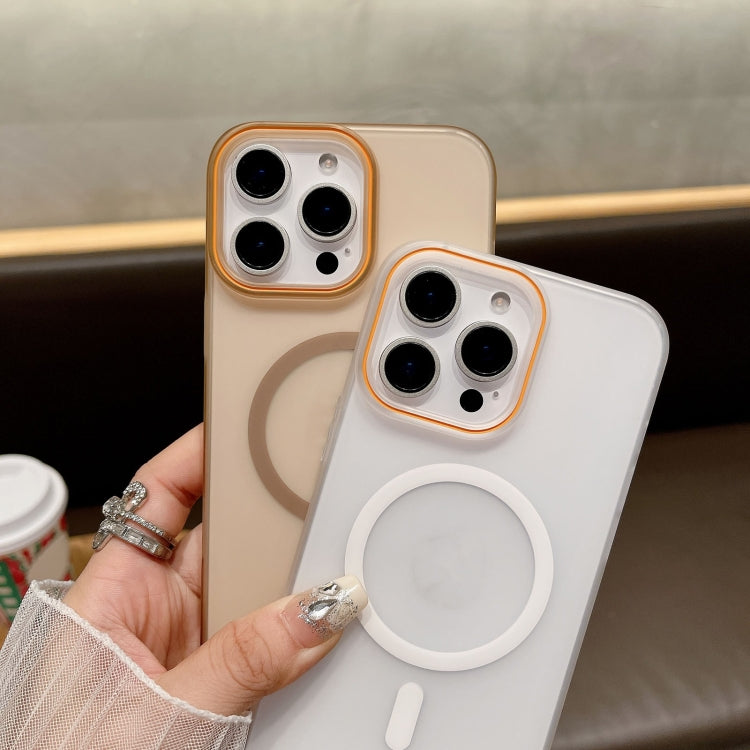 Funda para Teléfono con Tapa Magnética Magsafe PC Tacto Suave Arena para iPhone 15 Plus (Transparente)