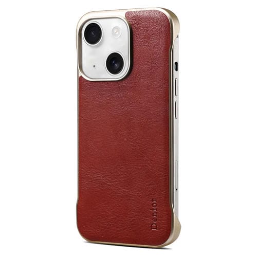 Funda para Teléfono Denior Magsafe Piel de Becerro Genuina para iPhone 13 (Rojo)