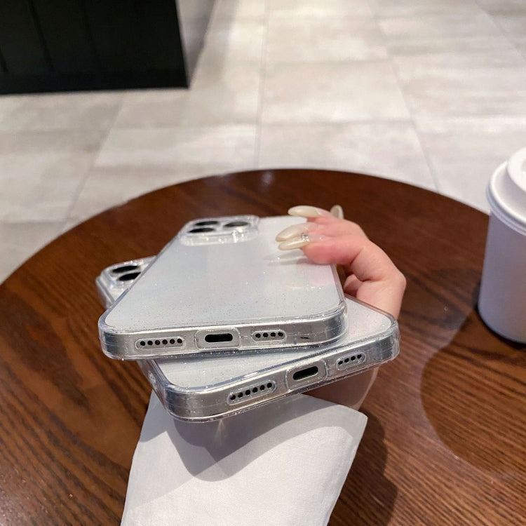 Funda TPU iPhone 13 Pro Transparente con Purpurina y Cielo Estrellado