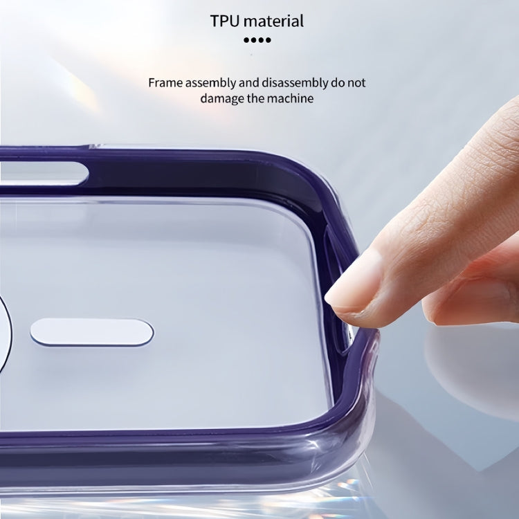 Funda para Teléfono iPhone 15 Pro Max Vacuum Airbag Y2 Series con Imán Magsafe (Azul Marino)