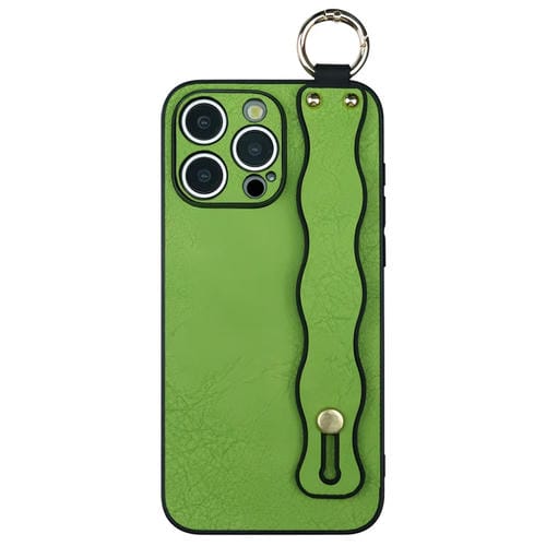 Funda TPU con Soporte para Pulsera Ondulada iPhone 15 Pro Max (Verde)