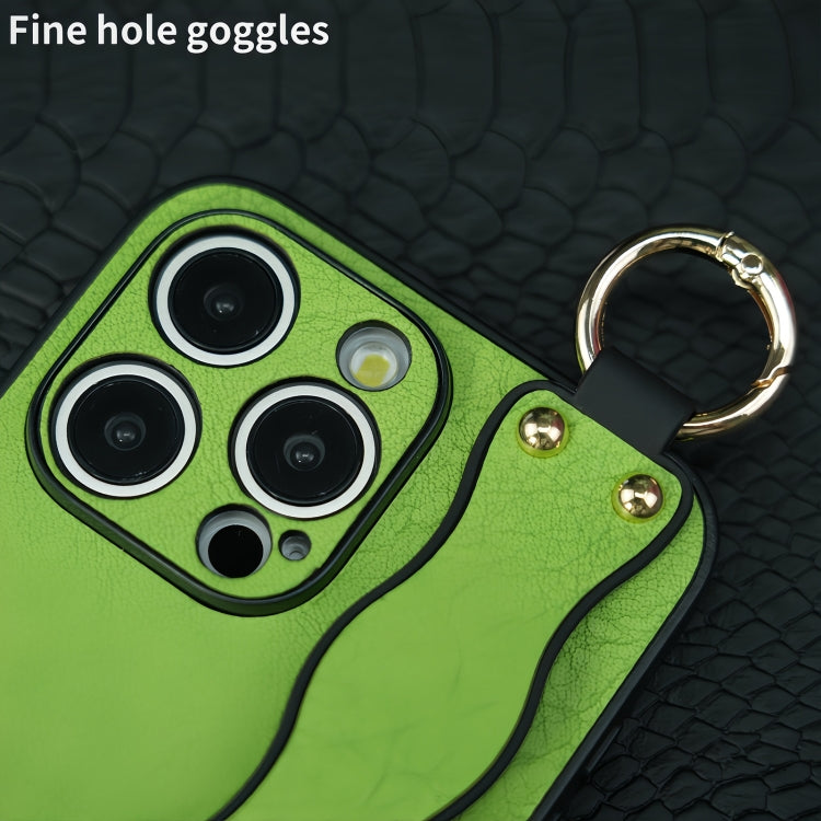Funda TPU con Soporte Pulsera Ondulada para iPhone 12 (Verde)