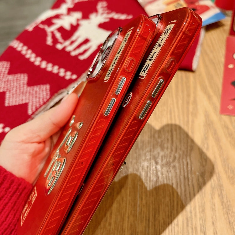 Funda para iPhone 12 Diseño Año Nuevo Estampado Dorado 3D Imd