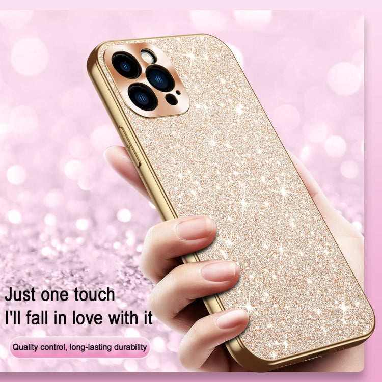 Estuche para Teléfono iPhone 15 Pro Max con Anillo de Lente Textura Cd y Diamante en Estrella (Negro)