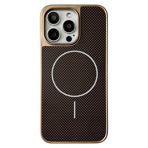 Funda para iPhone 13 Pro Pita Series Textura TPU + PC Magsafe (Dorada)