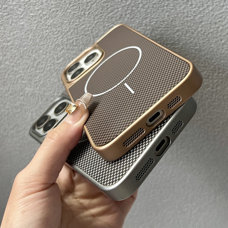 Funda para iPhone 12 Pro Max TPU + PC Magsafe Serie Pita (Dorada)