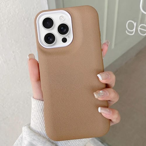 Funda para iPhone 16 Pro Max Cuero Textura (Caqui)