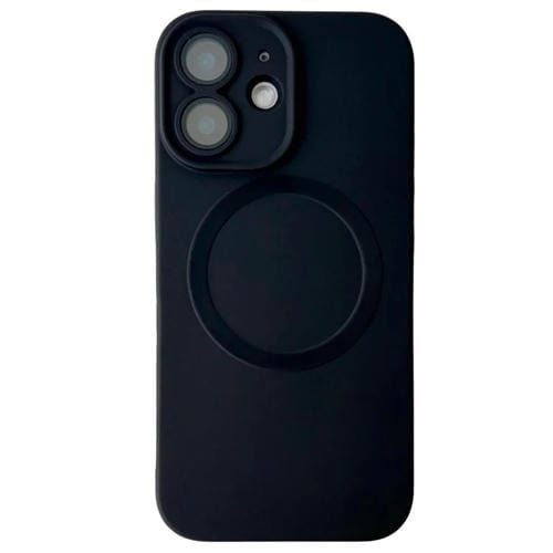 Funda para Teléfono TPU Magsafe iPhone 11 Textura Cd Pintura Metalizada (Negra)