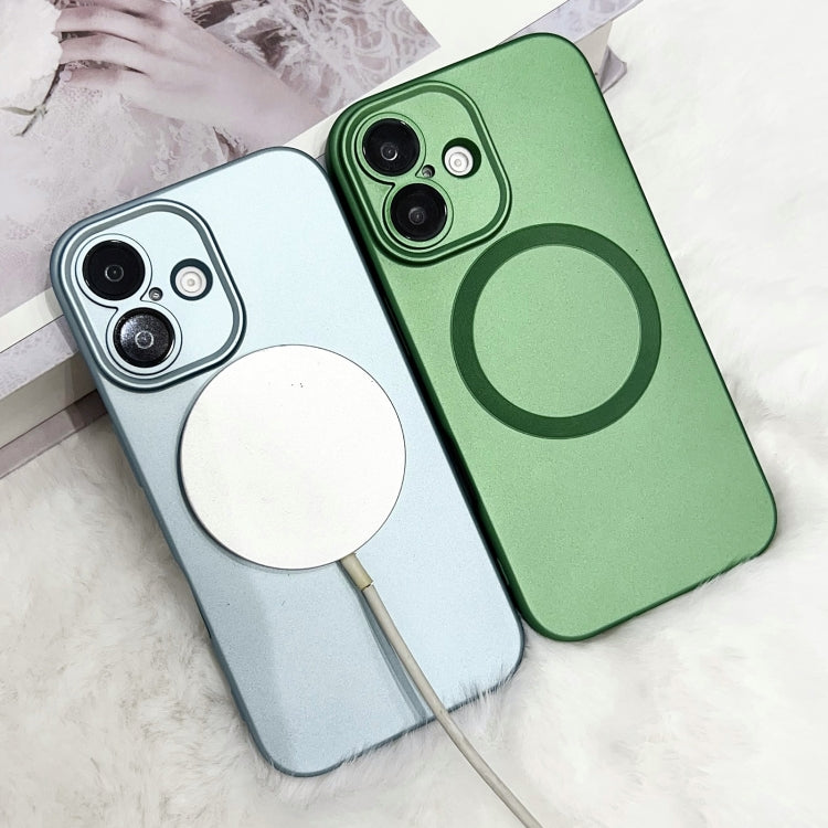 Funda para Teléfono TPU Magsafe iPhone 12 Pro Max Textura Cd Pintura Metalizada (Plateada)