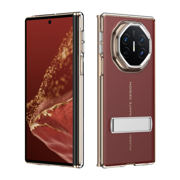 Funda híbrida TPU para PC con soporte para Huawei Mate Xt Ultimate (Plateada)