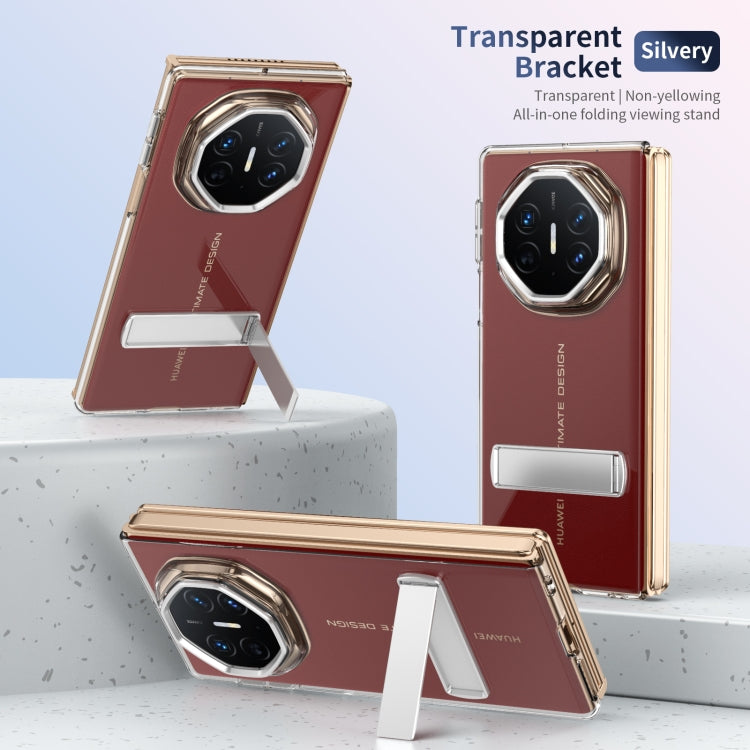 Funda híbrida TPU para PC con soporte para Huawei Mate Xt Ultimate (Plateada)
