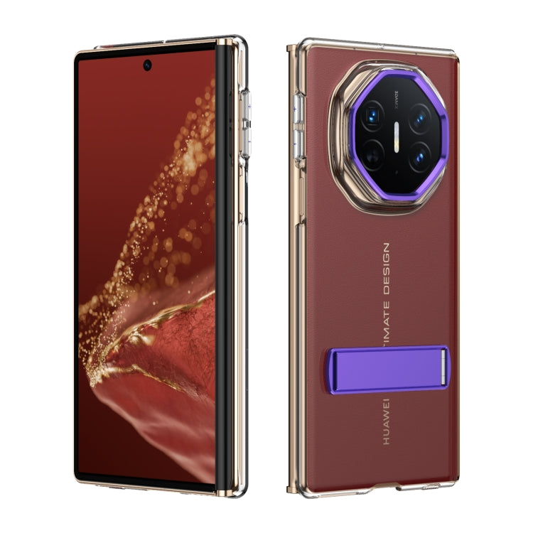 Funda Híbrida TPU para PC con Soporte para Hielo Huawei Mate Xt Ultimate (Morado)