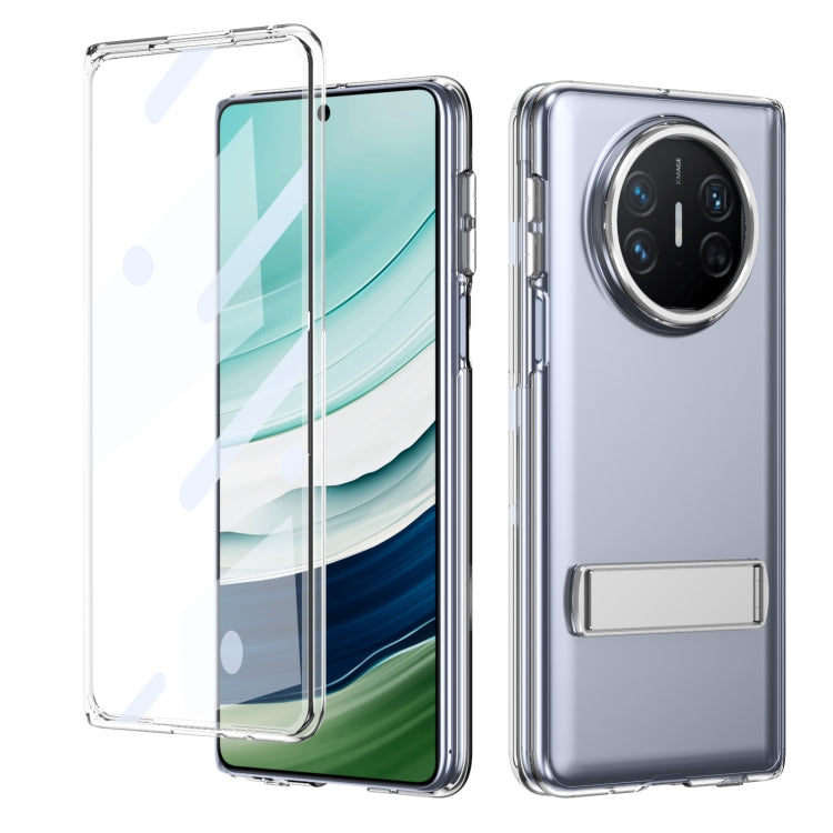 Funda híbrida TPU y PC con soporte frío para Huawei Mate X5 (Plateada)