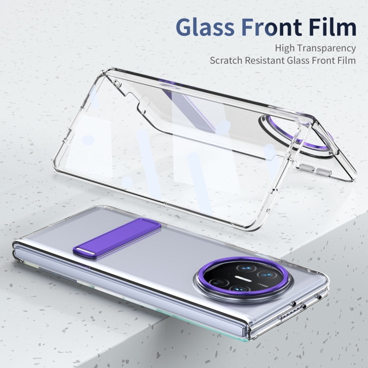 Funda híbrida TPU Huawei Mate X5 con soporte PC y protección contra heladas (Morado)