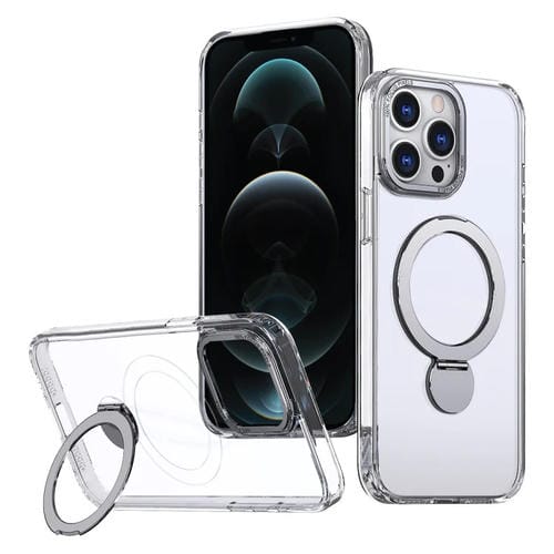 Estuche para Teléfono Wing Series Gen2 con Soporte de Anillo de Metal Magsafe para iPhone 12 Pro Max (Transparente)