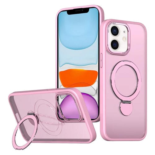 Estuche para Teléfono Wing Series Gen2 con Soporte de Anillo de Metal Magsafe para iPhone 11 (Rosa)