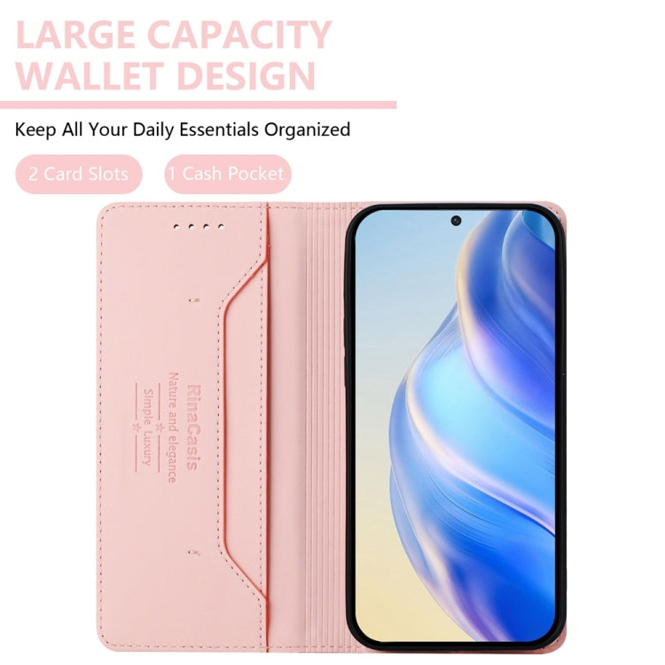 Funda de Cuero con Doble Pliegue y Succión Magnética para OnePlus Nord Ce 3 Lite/Nord N30 Rc01 (Rosa)
