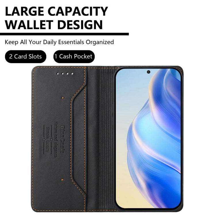 Funda de Cuero con Doble Pliegue y Succión Magnética para OnePlus Nord N30 Se Rc01 (Negro)