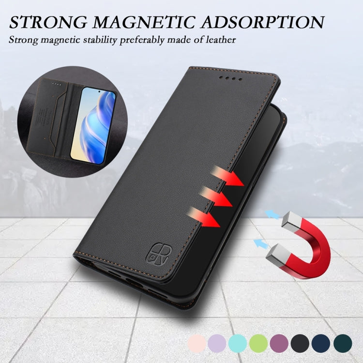 Funda de Cuero con Doble Pliegue y Succión Magnética para OnePlus Nord N30 Se Rc01 (Negro)