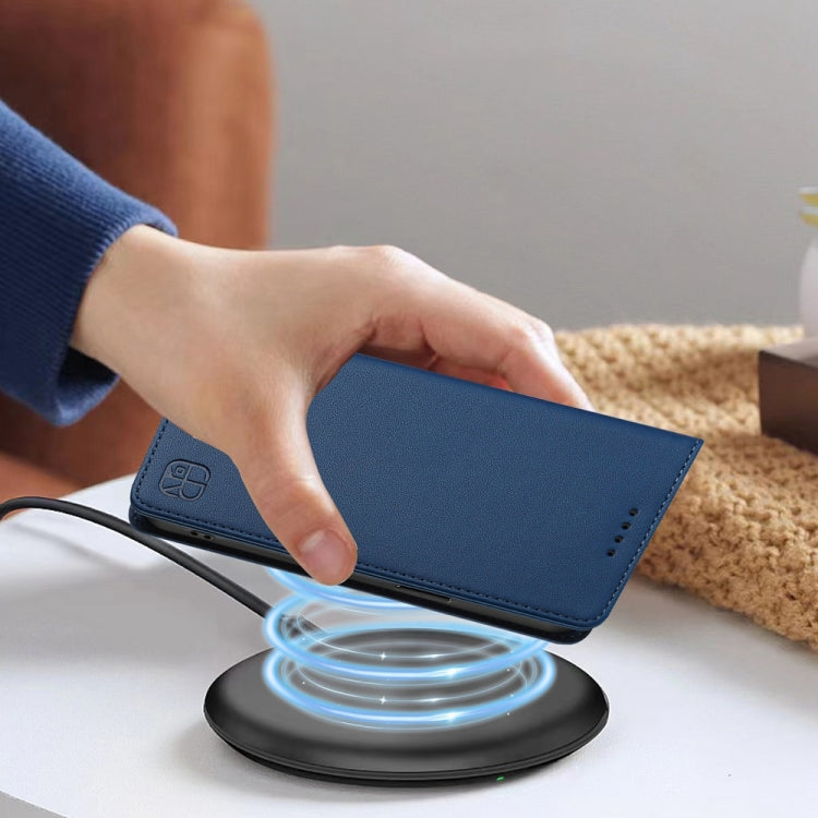 Funda de Cuero con Doble Pliegue y Succión Magnética para OnePlus Nord N30 Se Rc01 (Azul Oscuro)