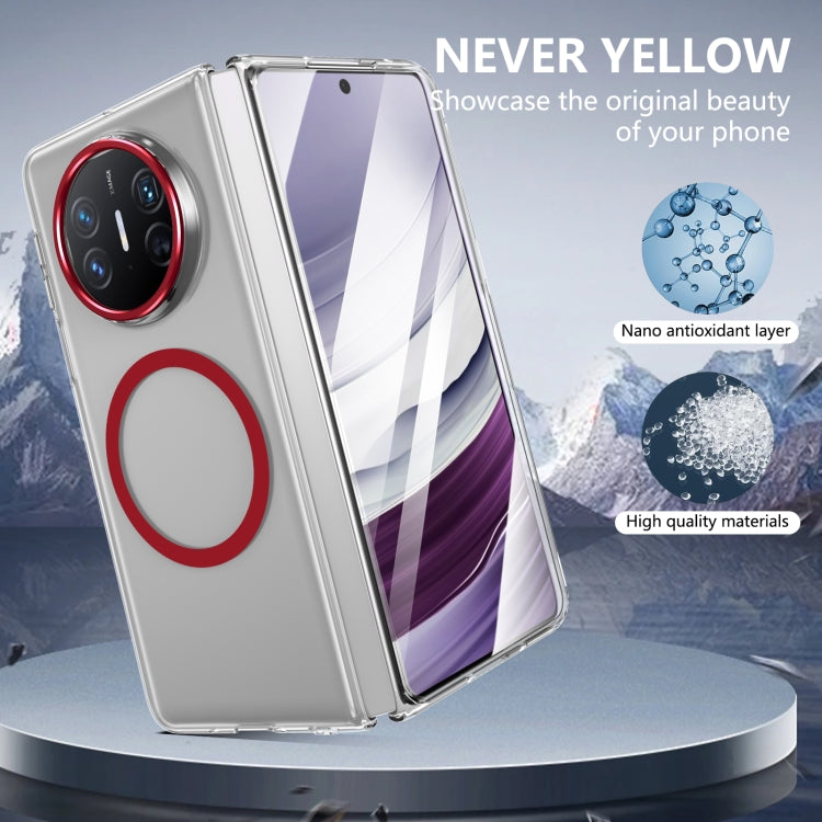 Funda para Teléfono Huawei Mate X3 Lce Folding Series con PC Transparente y Magsafe (Roja)