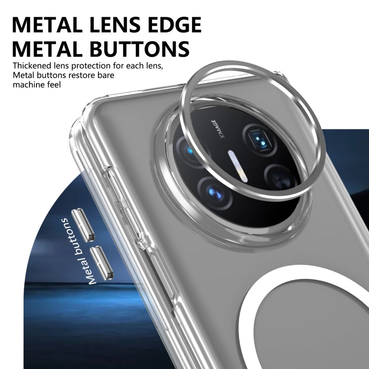 Funda para Teléfono Huawei Mate X3 Lce Folding Series con PC Transparente Integrada Magsafe (Plateada)