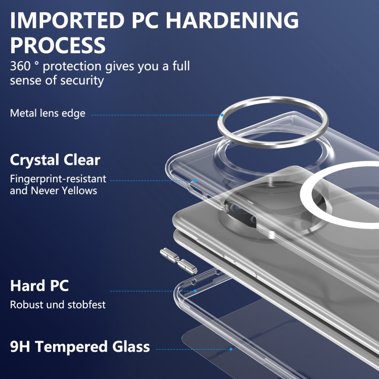 Funda para Teléfono Huawei Mate X3 Lce Folding Series con PC Transparente Integrada Magsafe (Plateada)