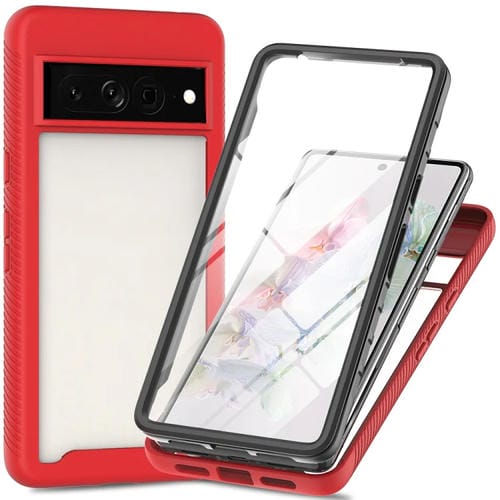 Funda PC + TPU con Película Pet para Google Pixel 8 Pro Serie Starry Sky (Rojo)