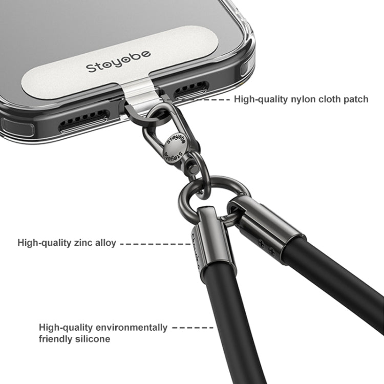 Correa de Silicona Universal para Teléfono Dux Duics Stoyobe Pl-Ii Antipérdida (Blanco Luminoso)