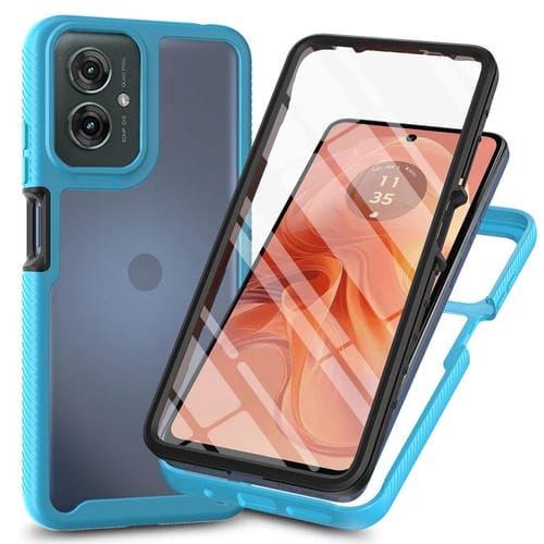 Funda para Motorola Moto G55 PC + TPU con Película Pet Protección (Azul Cielo)