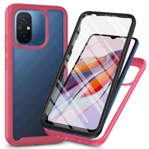 Funda para Teléfono Redmi 12C Starry Sky Solid Color Series PC + TPU con Película Pet (Rosa)