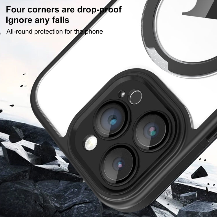Funda para iPhone 14 Pro Max con Soporte Magsafe y Película de Cobertura Total (Negro y Blanco)