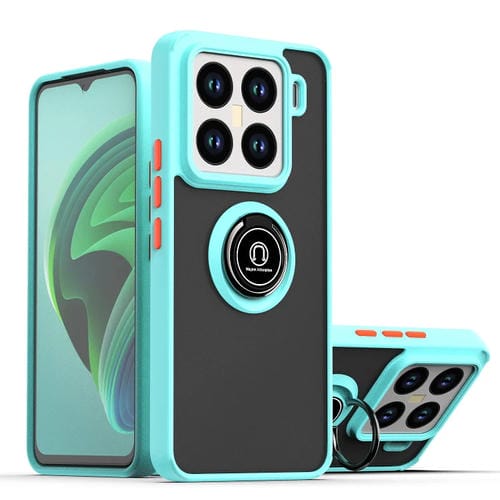 Funda De Tpu + Pc Con Anillo Para Xiaomi 15 Pro Q Shadow 1 Series (Azul Cielo)