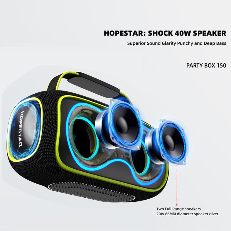Altavoz Bluetooth Portátil Hopestar Party Box 150 40 W Resistente Agua IPX5 (Azul Marino)