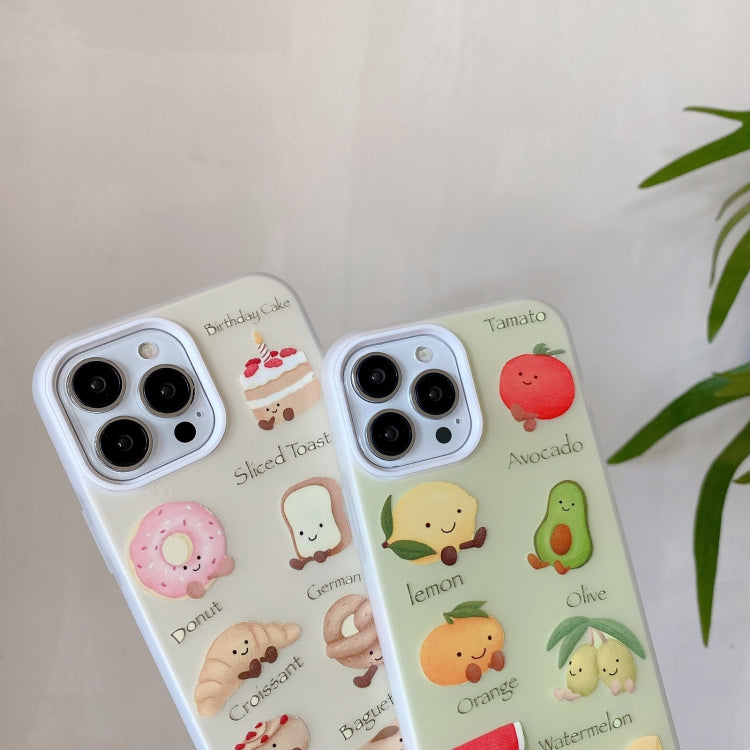 Funda híbrida TPU y PC a prueba de golpes para iPhone 14 Pro (Serie Fruit)