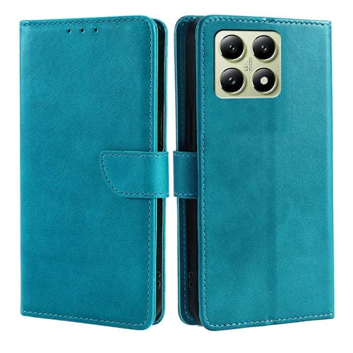 Funda De Piel Sintética Con Tapa Y Hebilla Para Xiaomi Mi 14T 5G (Azul Claro)