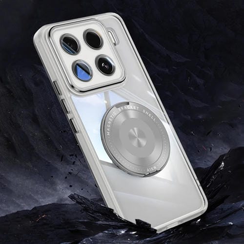 Funda Híbrida De Acrílico Tpu Con Soporte Magsafe Para Xiaomi 15 Pro 360 (Blanco Esmerilado)