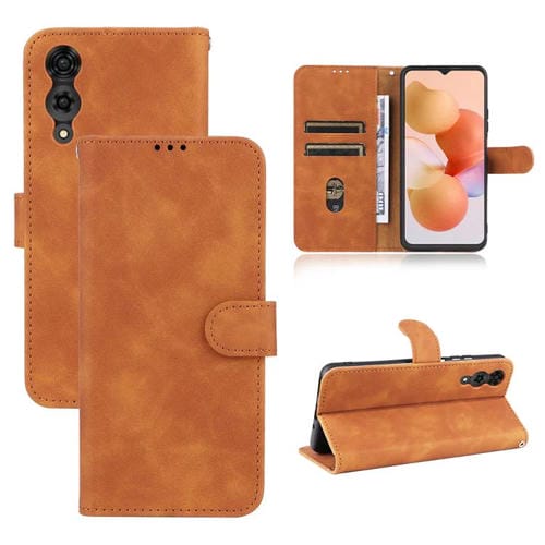 Funda de Cuero para Cubot A10 con Tapa Magnética y Tacto Agradable (Marrón)