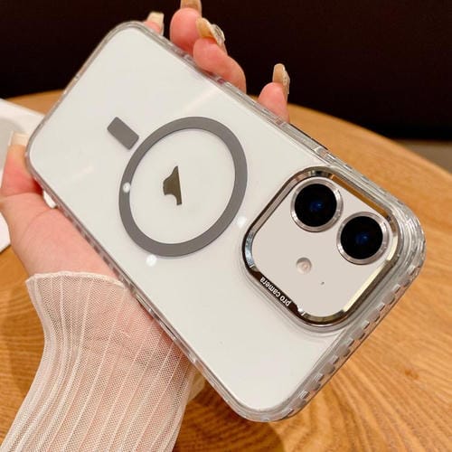 Funda para iPhone 11 Transparente con Protección Magsafe y Película para Lentes (Gris)