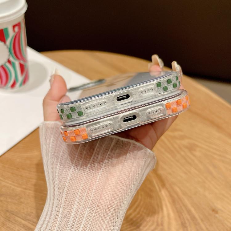 Funda Transparente Magsafe para iPhone 14 con Película para Lente (Verde)