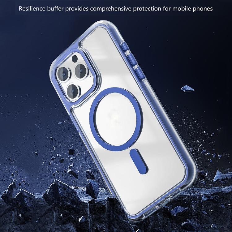 Funda híbrida Acrílico TPU Airbag a prueba de golpes Magsafe para iPhone 14 Pro (Morada)