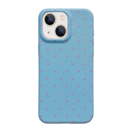 Funda de Silicona Dopamine para iPhone 15 Plus con Lunares (Azul)