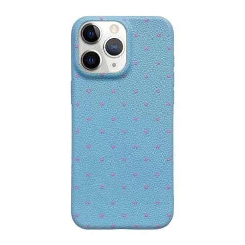 Funda de Silicona Dopamine para iPhone 11 Pro Max con Lunares (Azul)