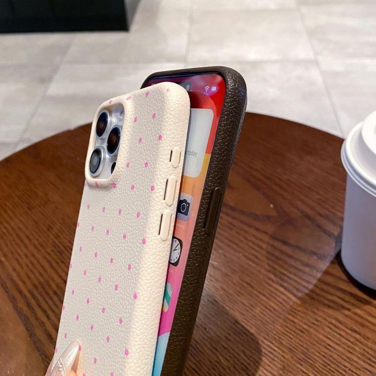 Funda de Silicona Dopamine para iPhone 16 Plus con Lunares (Negra)