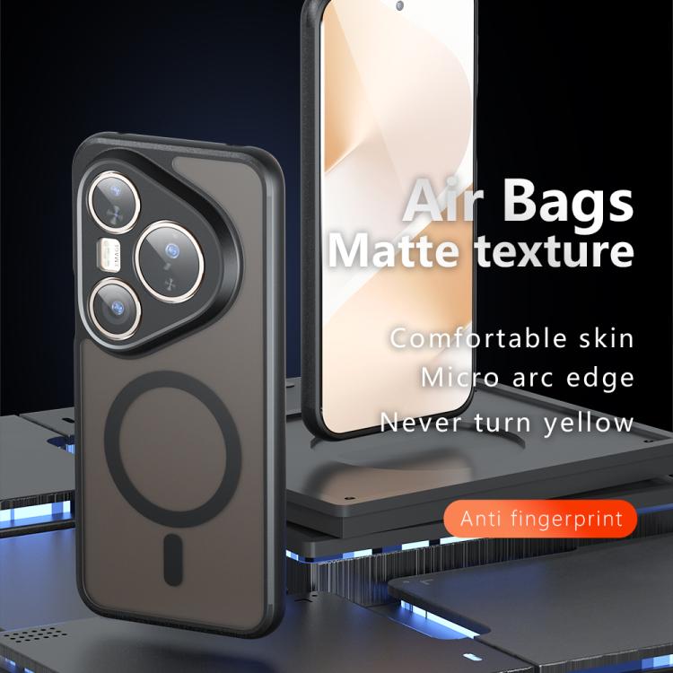 Funda híbrida de TPU y PC con protección MagSafe para Huawei Pura 80 Pro 5G (negro esmerilado)