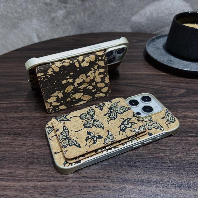 Estuche para Teléfono Denior D24 Paint con Ranura para Tarjeta Magsafe para iPhone 16 Pro Max (Grano Negro)